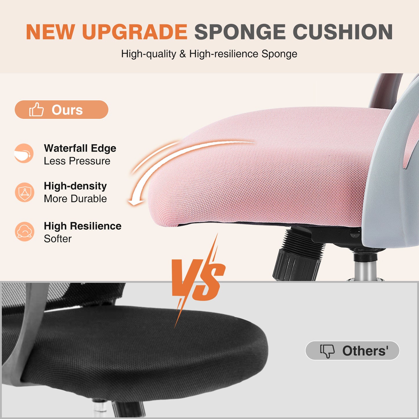 Tall Adjustable Office Chair for Standing Desk with Foot Ring