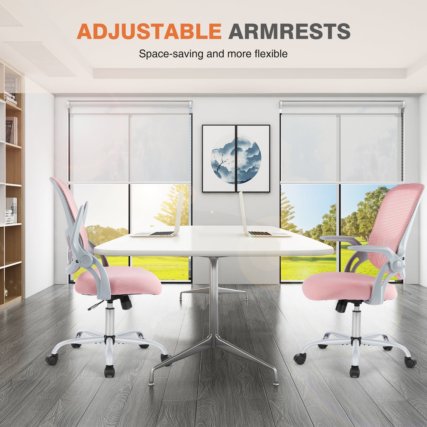 Tall Adjustable Office Chair for Standing Desk with Foot Ring