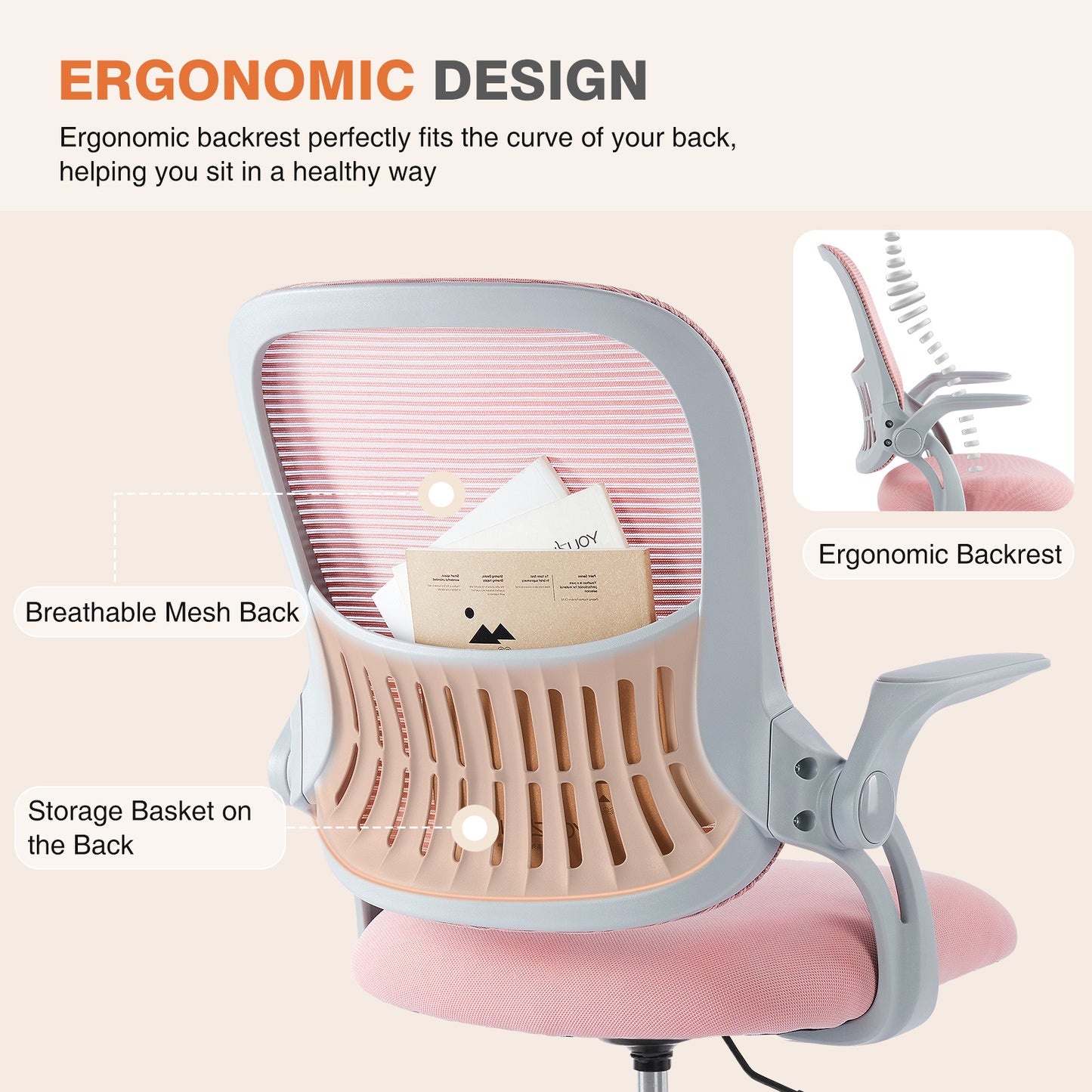 Tall Adjustable Office Chair for Standing Desk with Foot Ring