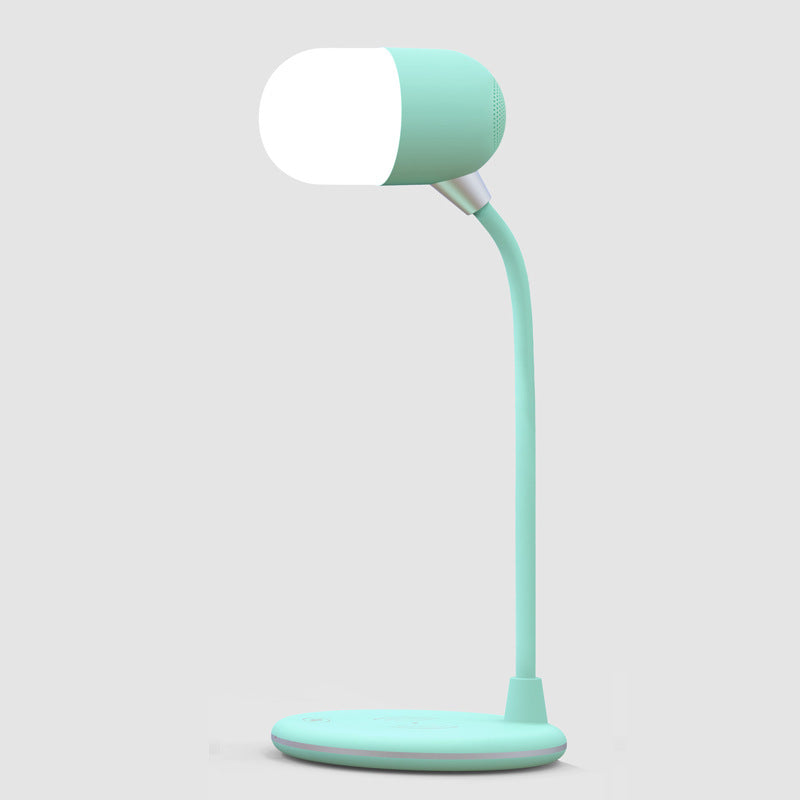 3 IN 1 Desk Lamp With Wireless Charger 5W Bluetooth Speaker USB Dimmable For Bedroom