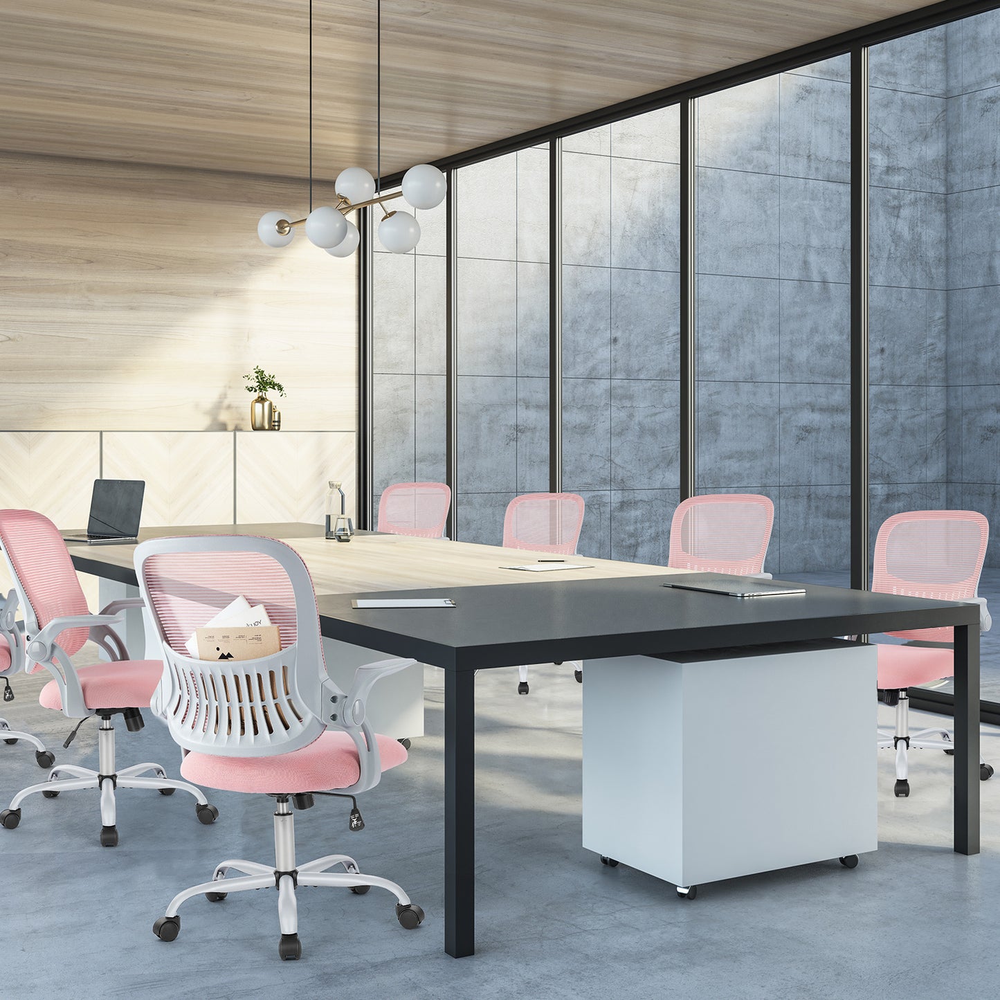 Tall Adjustable Office Chair for Standing Desk with Foot Ring