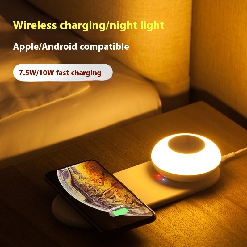 Wireless Phone Charger LED Desk Lamp Separated Magnetic Touch