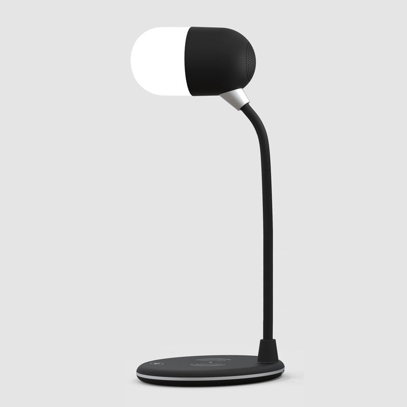 3 IN 1 Desk Lamp With Wireless Charger 5W Bluetooth Speaker USB Dimmable For Bedroom